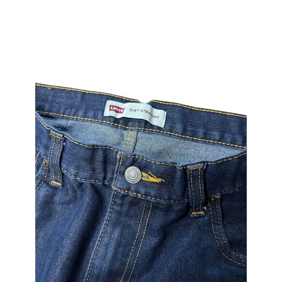 Levi’s 514 Boys Straight Jeans Dark Wash Size 20 Reg Classic 5-Pocket Denim - Picture 7 of 10
